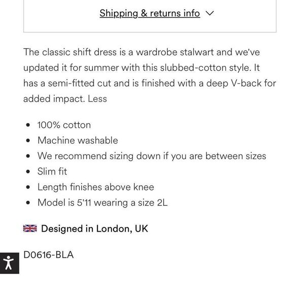 NWT Boden Sleeveless Jersey Shift Navy blue Dress size 2 NEW - Picture 4 of 6